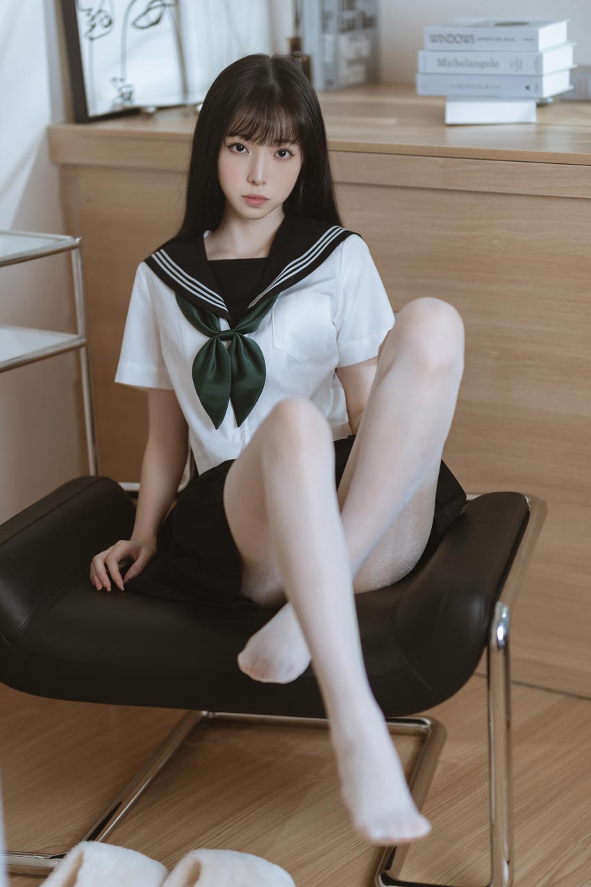 许岚LAN 白丝水手服