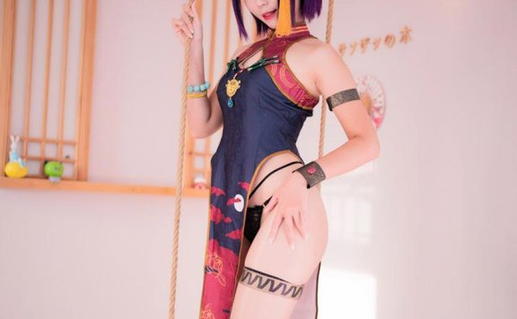 Money冷冷 酒吞高腰旗袍