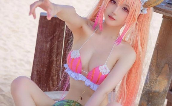 阿包也是兔娘 10月舰长图 龙女仆泳装