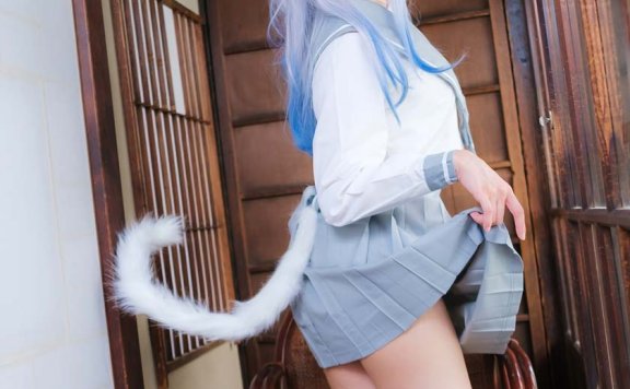 ElyEE子-Veranda White Cat緣廊白貓