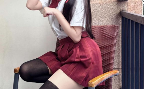 不呆猫-温泉双马尾JK